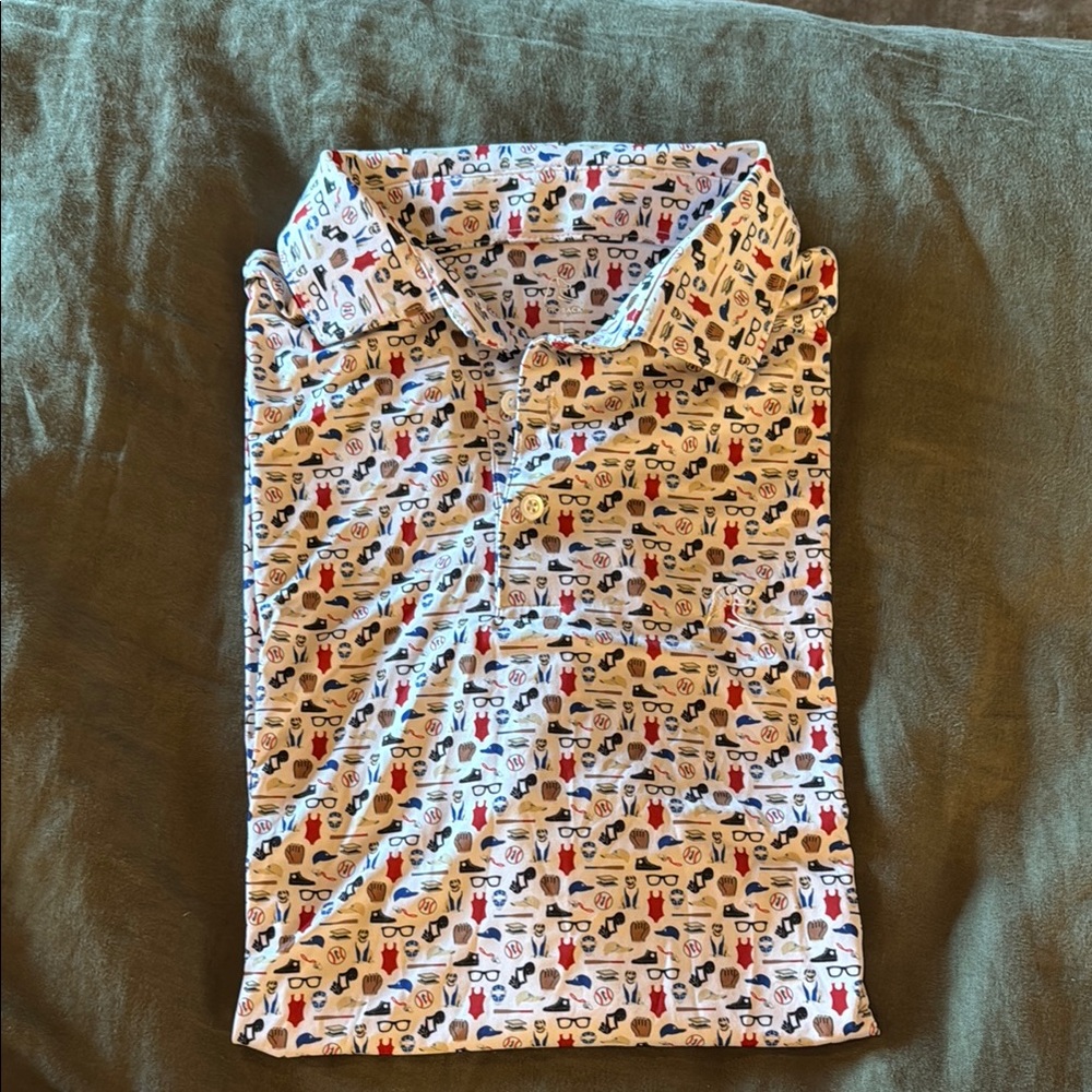 Rhoback Men’s L - Sandlot Patterned Polo